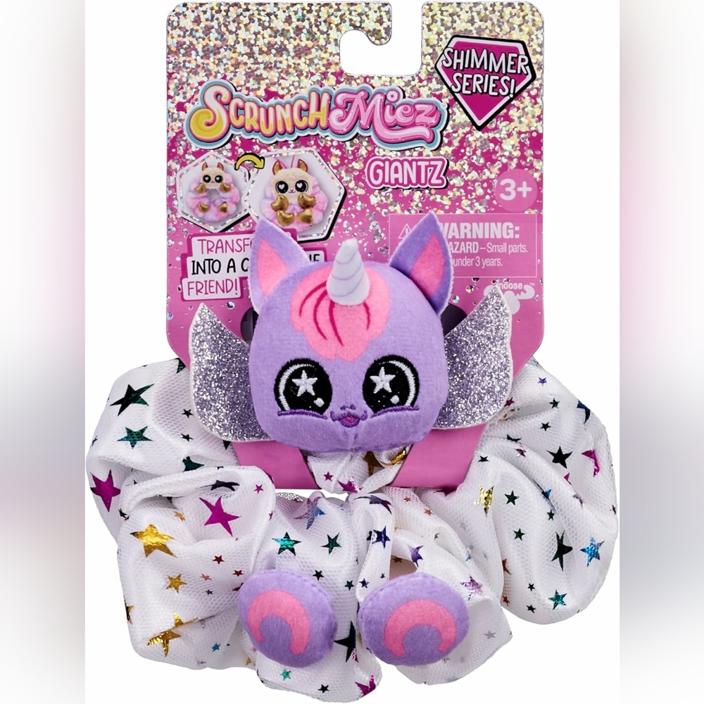 Scrunchmiez Giantz Unicorn Plush Scrunchie - Purple and White - Picture 5 of 6